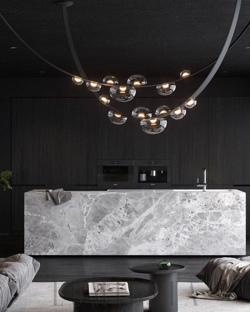 Lampa wisząca Dew Drops w nowoczesnym stylu z szkła