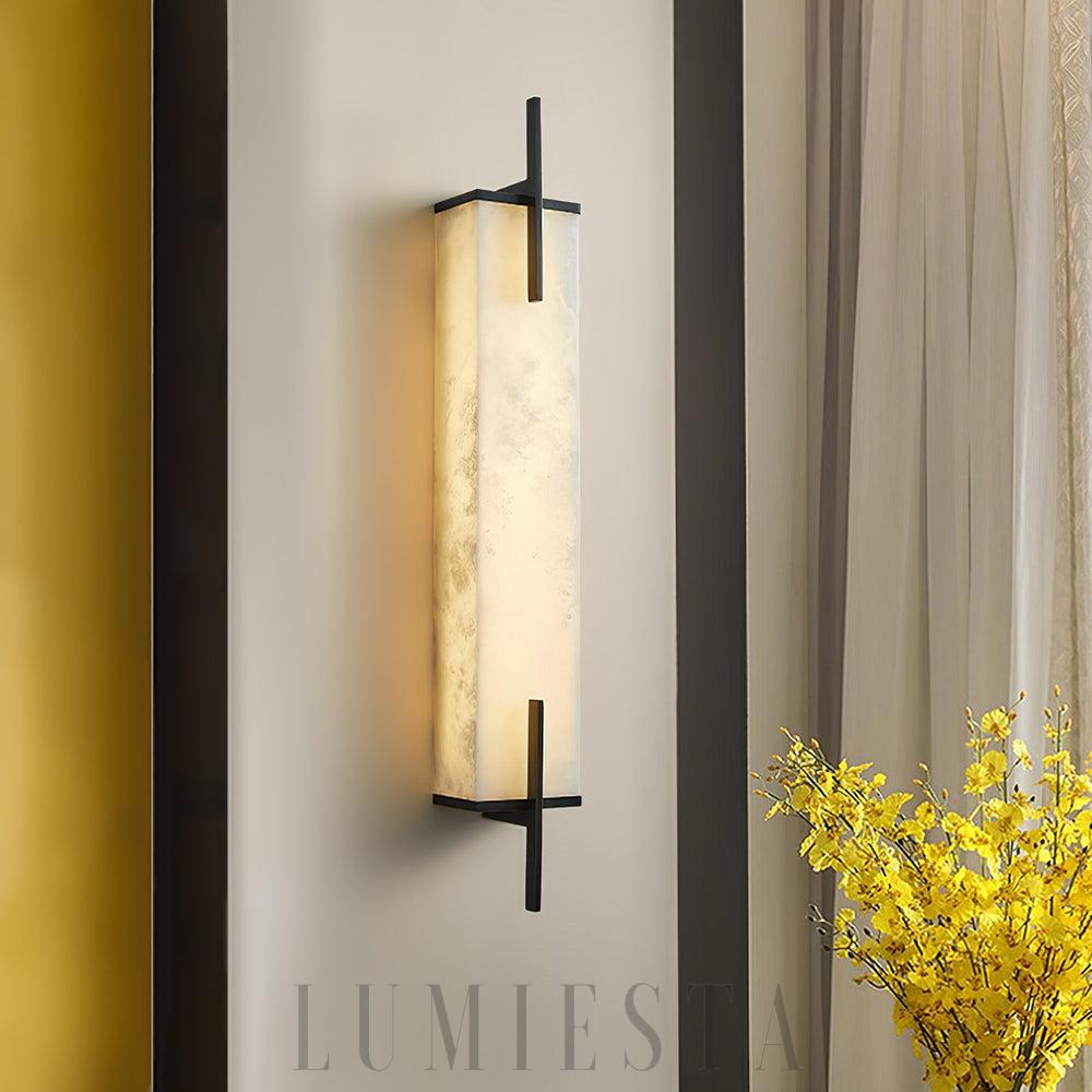 Lampa ścienna Calliope z alabastru w stylu nowoczesnym