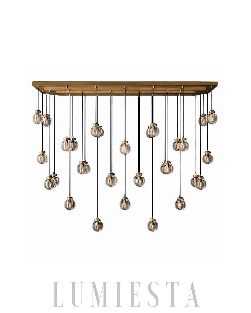 Lampa wisząca Fantasy Pearl Ball w stylu vintage mosiądzu 72"