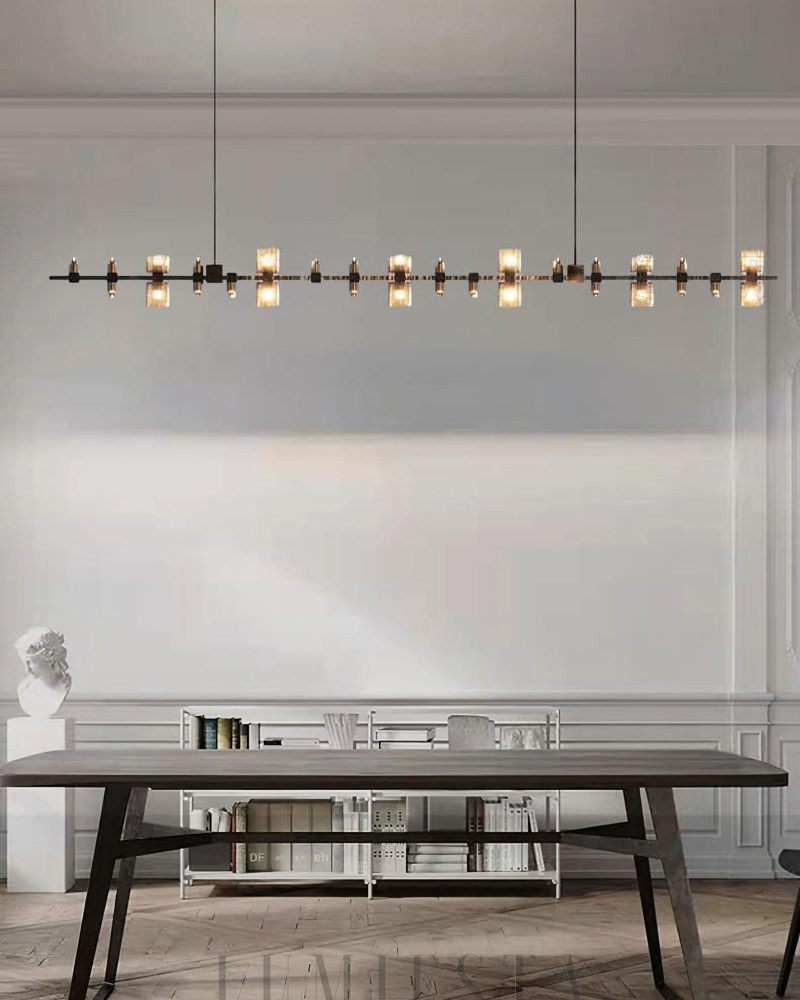 Lampa wisząca Semper Mia w stylu nowoczesnym z mosiądzu 120cm