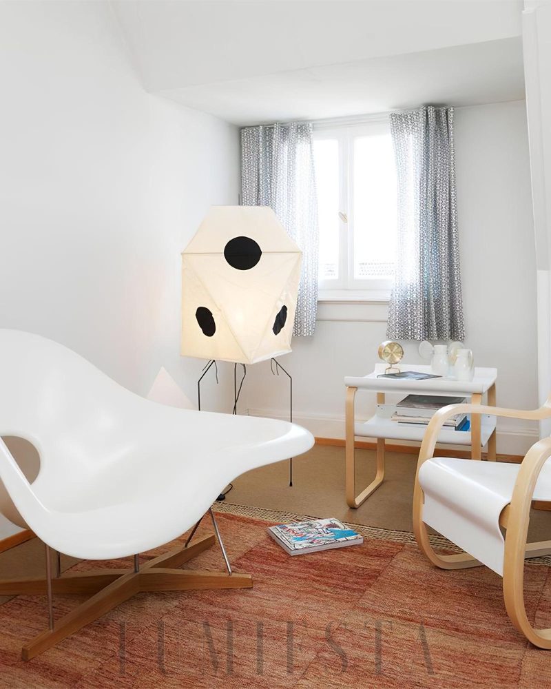 Lampa podłogowa Akari UF3-Q w nowoczesnym stylu biała 48cm 56cm