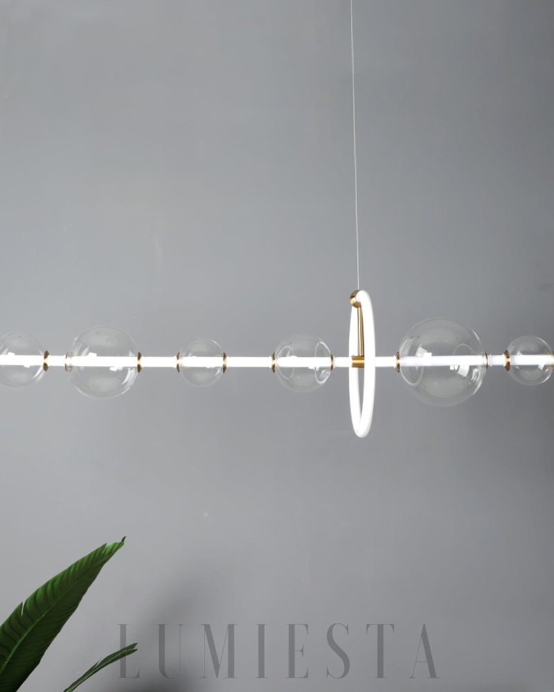 Lampa wisząca Puppet w nowoczesnym stylu złoty przezroczysty