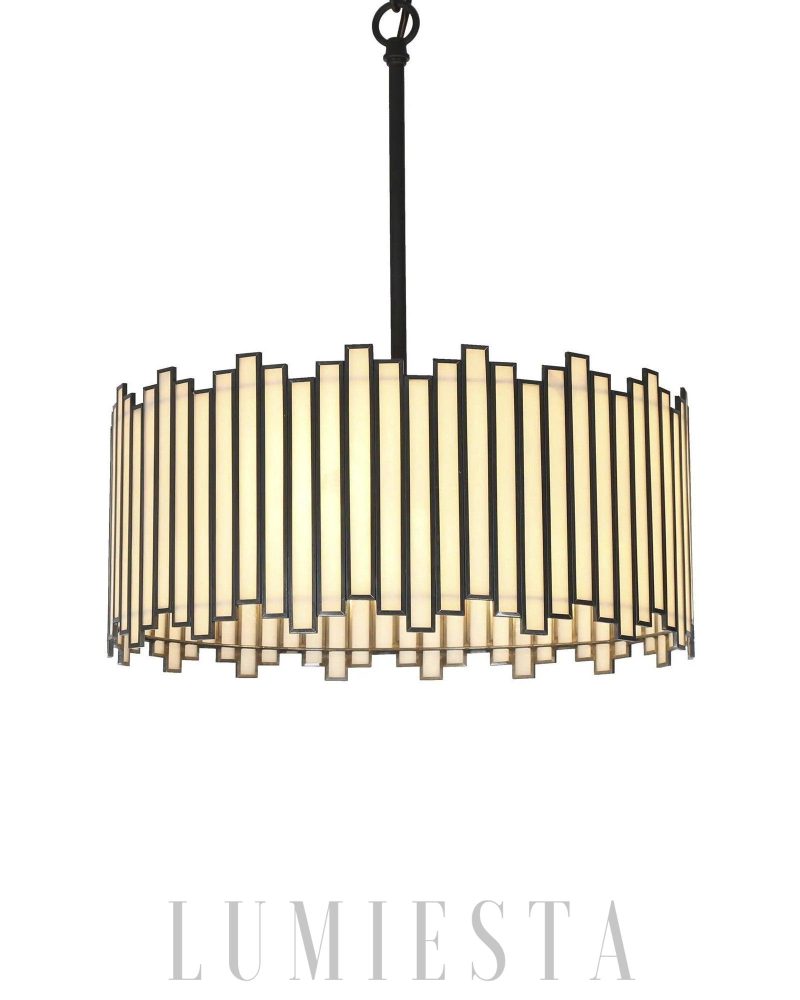 Lampa wisząca Hemaaolay w stylu glamour czarna lub złota 40cm