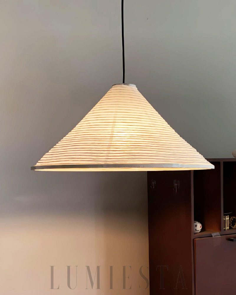 Lampa wisząca z papieru washi w kształcie kapelusza 50cm