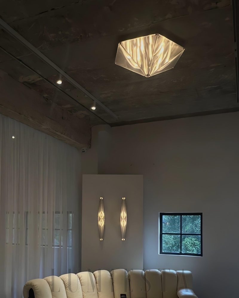 Lampa sufitowa Fragment chrom przezroczysta 40cm nowoczesny styl