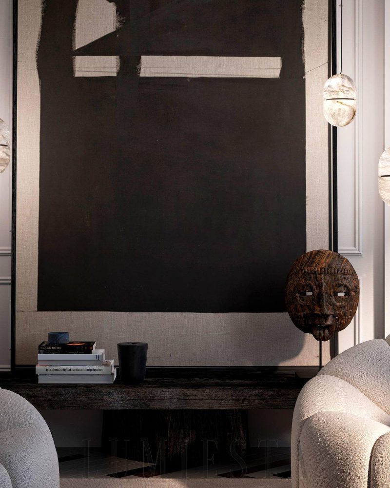 Lampa wisząca YUM w stylu minimalistycznym z alabastru