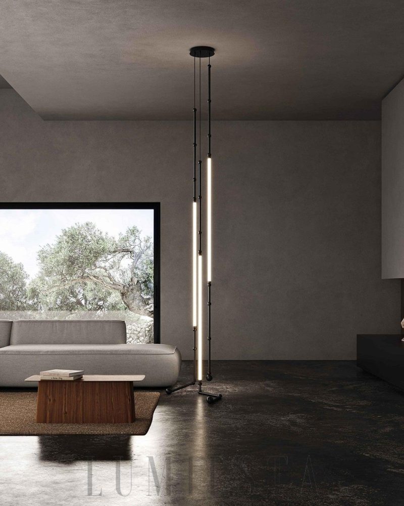 Lampa wisząca Leda nowoczesny żyrandol LED w kolorze złotym i czarnym