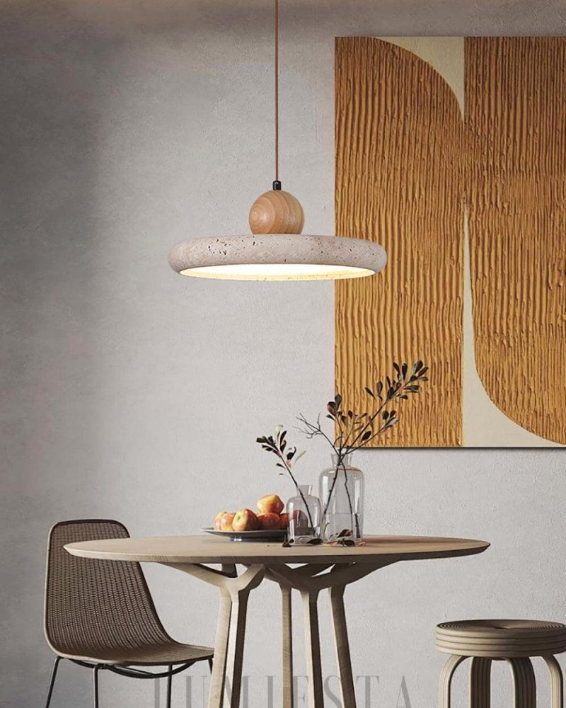 Lampa wisząca Siyane z travertynu w stylu nowoczesnym