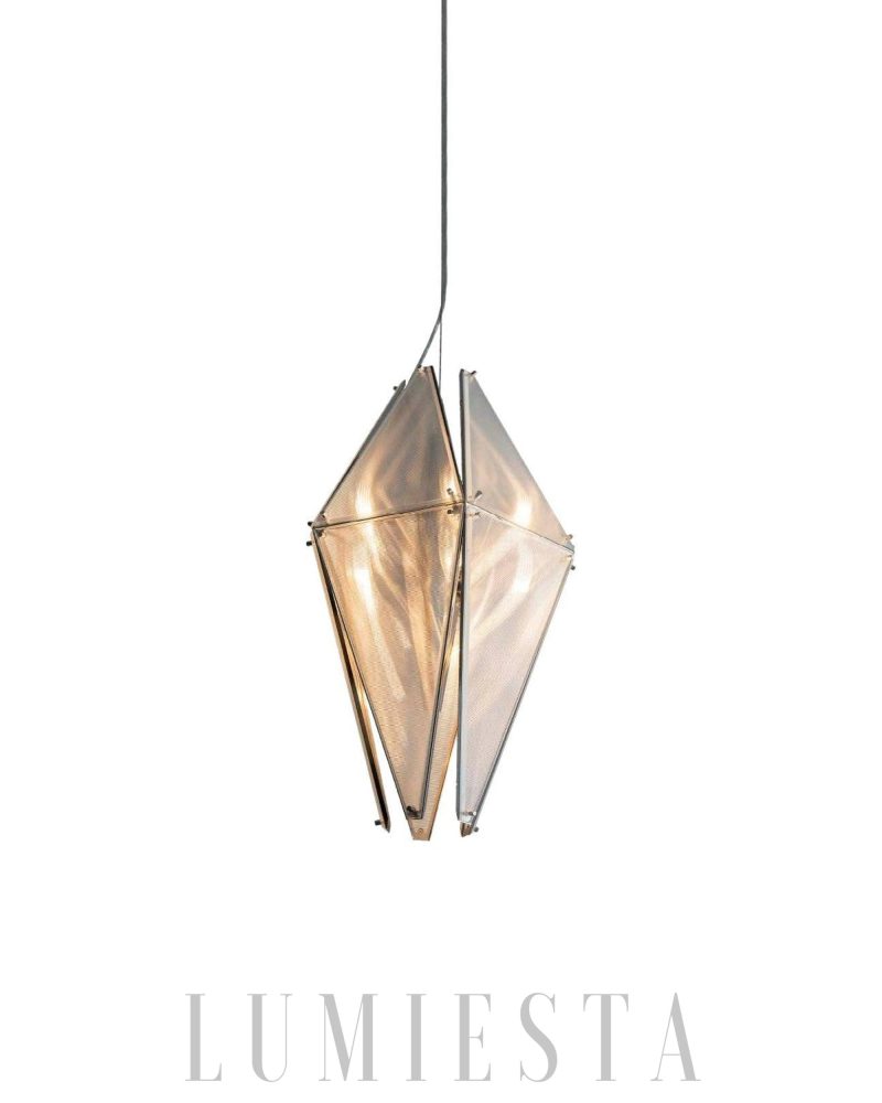 Lampa wisząca Fragment 08 w stylu nowoczesnym z chromem 35 5cm