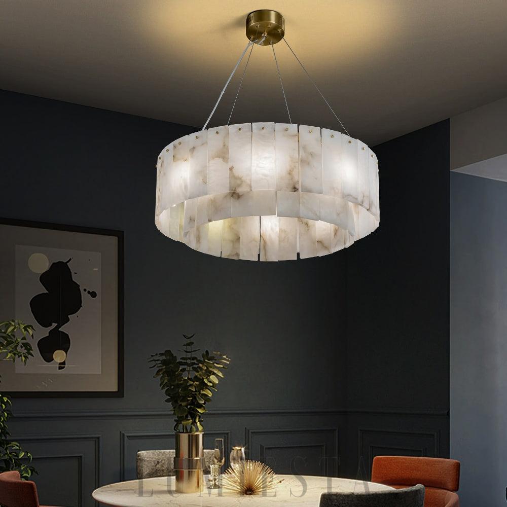 Lampa wisząca Rock Alabaster w złotym kolorze 45 60 80 100 120 cm