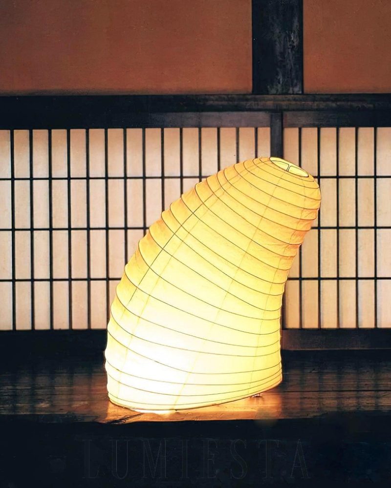 Lampa stołowa Akari VB-13T w stylu japońskim beżowa 38cm