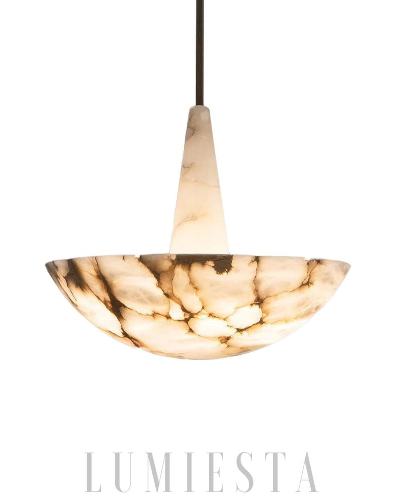 Lampa wisząca Dome Alabaster Domus z naturalnego alabastru