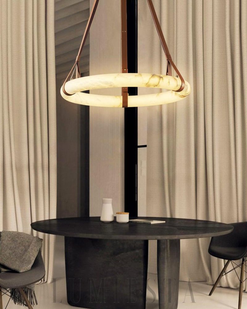 Lampa wisząca Oslo Alabaster w stylu nowoczesnym 50cm