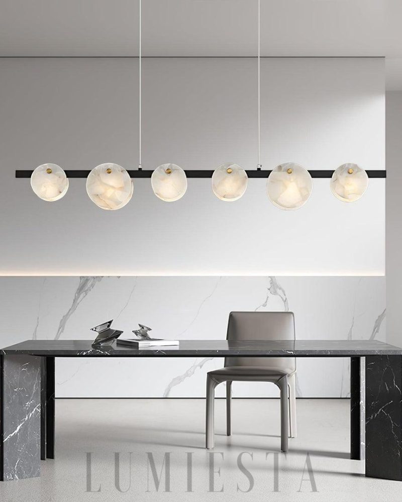 Lampa wisząca Alabaster Trinidad 5 głów w stylu nowoczesnym