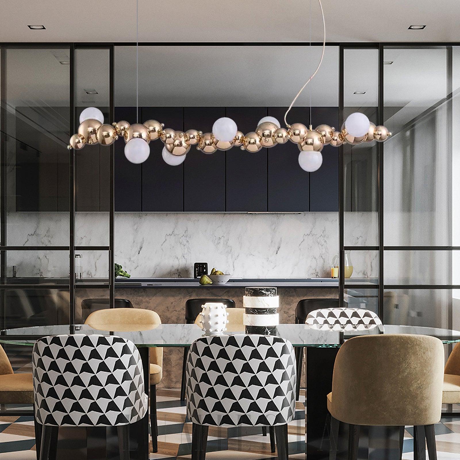 Lampa wisząca Molecules w stylu nowoczesnym złota srebrna