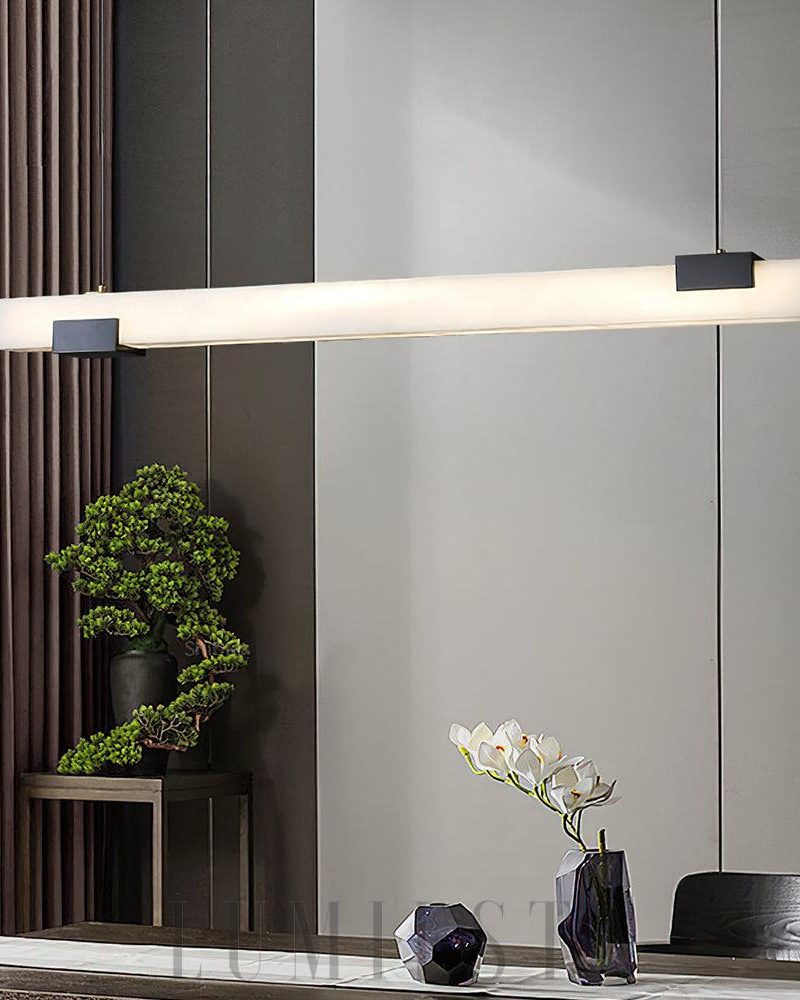 Lampa wisząca Cary Alabaster w stylu nowoczesnym 100cm 120cm