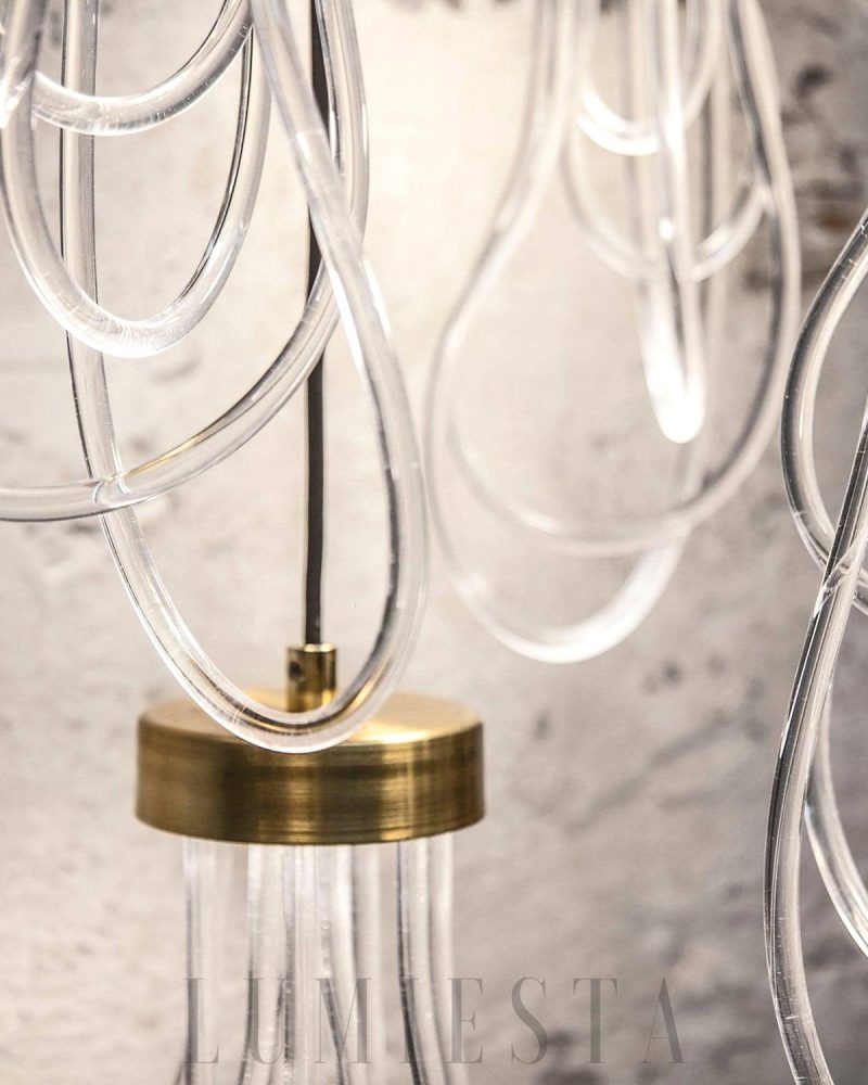 Lampa wisząca ośmiornica złota elegancka nowoczesna 15cm 40cm