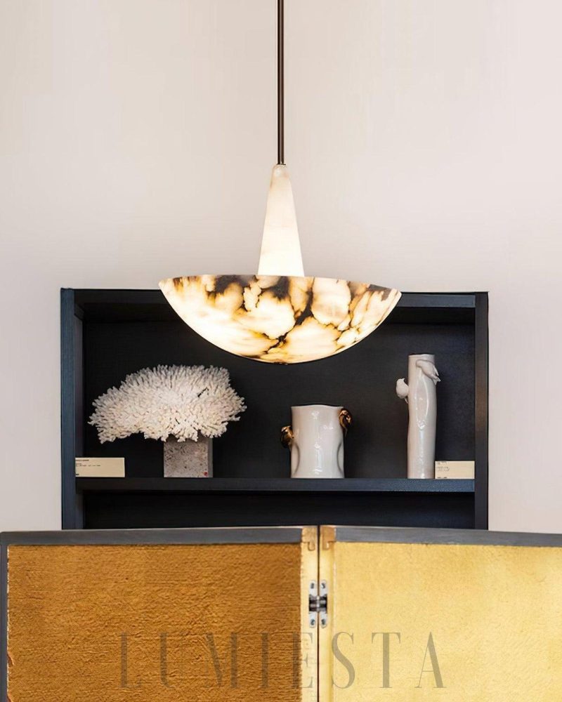 Lampa wisząca Dome Alabaster Domus z naturalnego alabastru