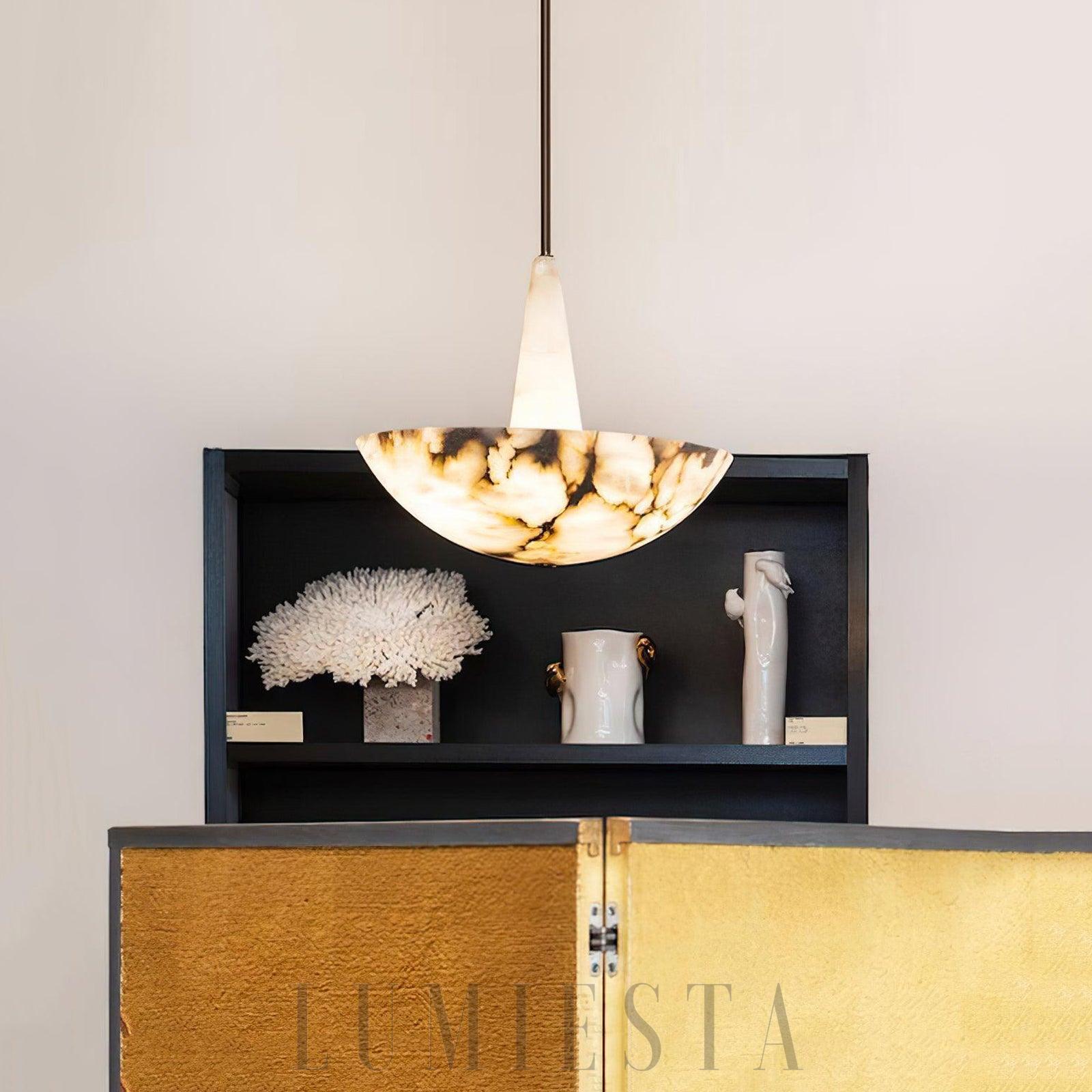 Lampa wisząca Dome Alabaster Domus z naturalnego alabastru