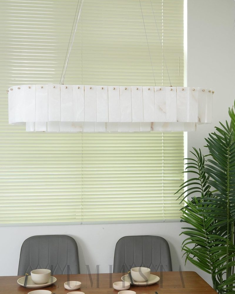 Lampa wisząca Rock Alabaster w złotym kolorze 45 60 80 100 120 cm