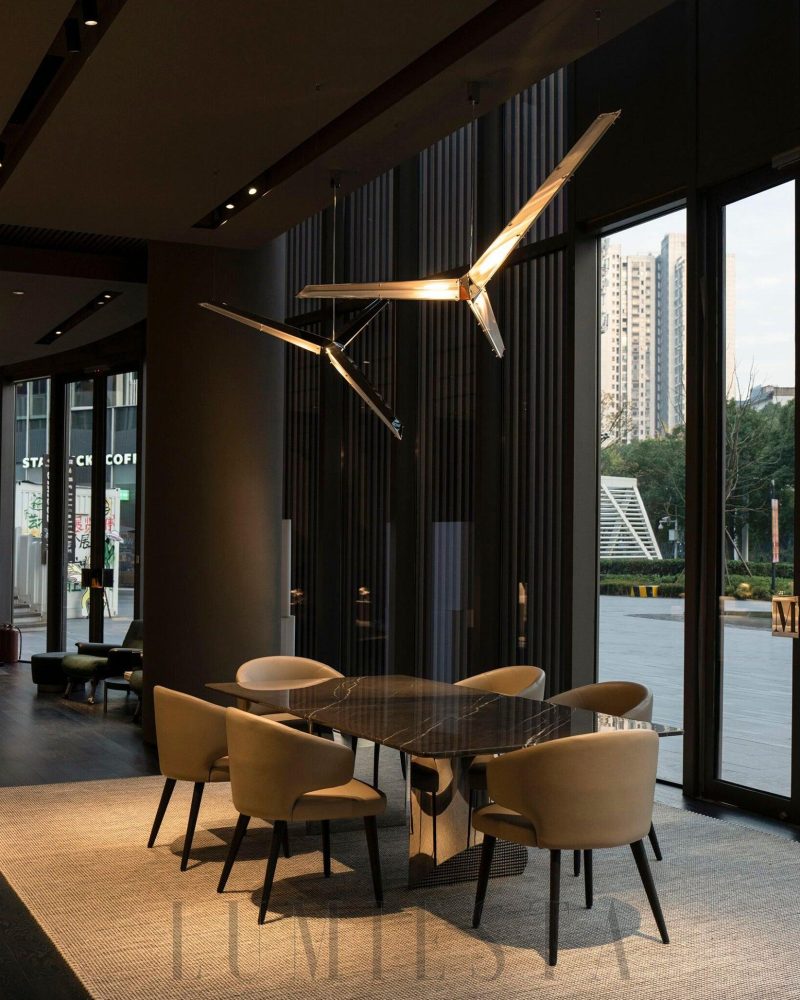 Lampa wisząca Fragment 10 chrom przezroczysta nowoczesna 37 5 cm