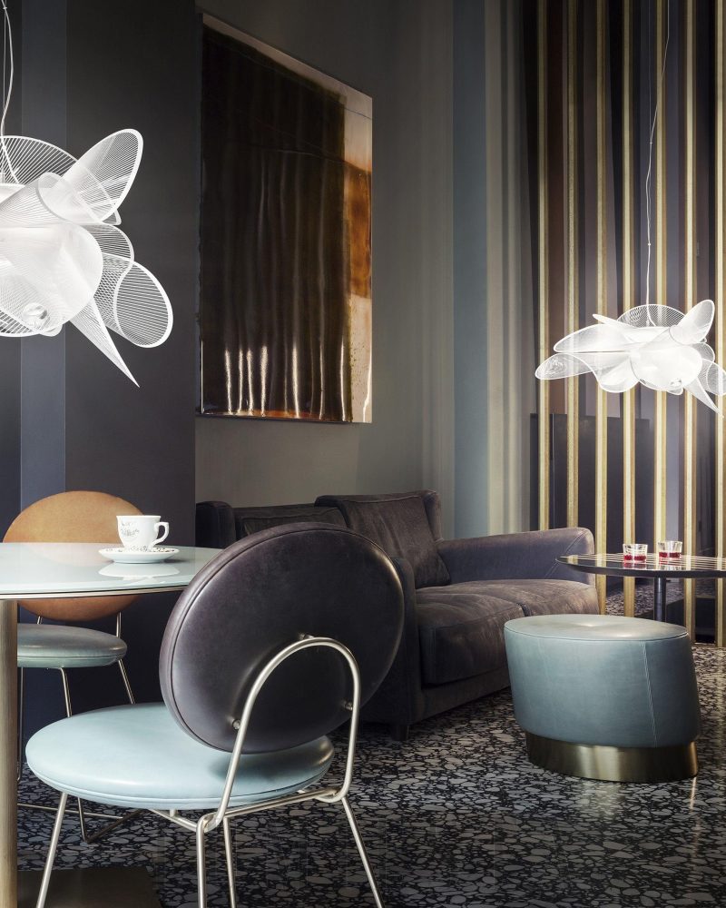 Lampa wisząca Mesh Cloud przezroczysta stylowa elegancja