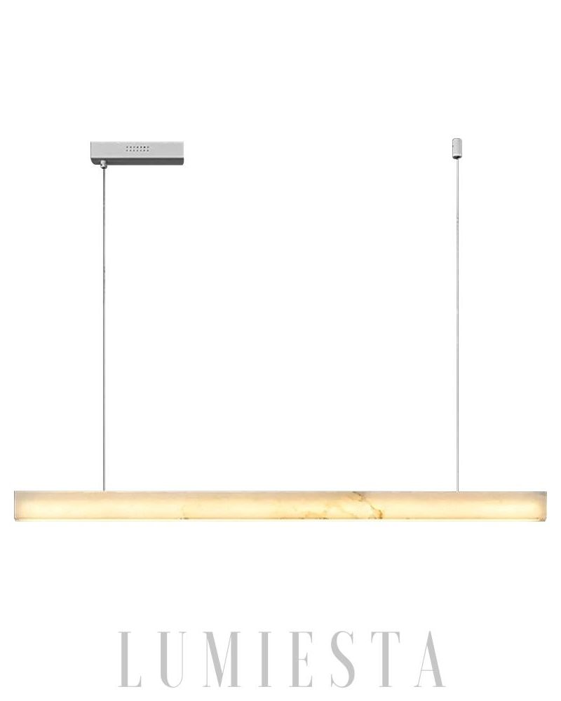 Nowoczesna wisząca lampa alabastrowa w kształcie linii 100cm 120cm