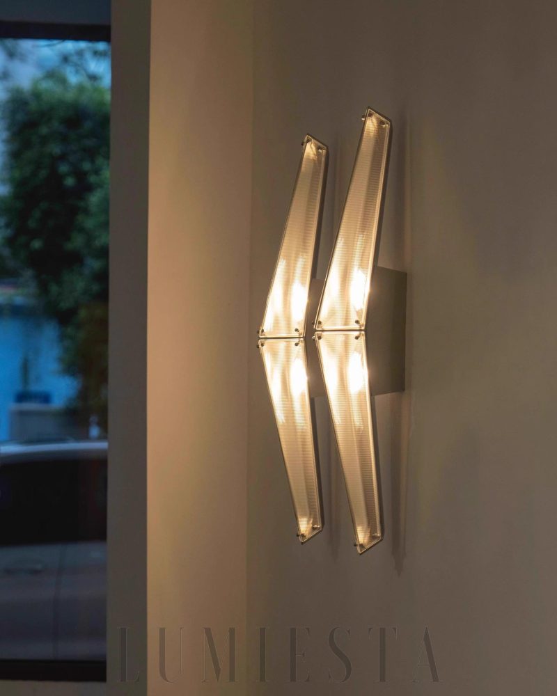 Lampa ścienna Fragment 09 chrom przezroczysta styl nowoczesny 80cm