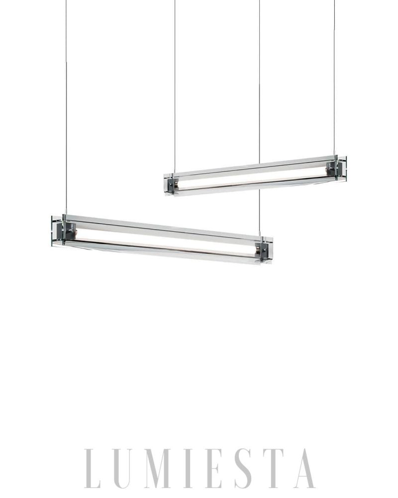 Lampa Wisząca Mazha w Stylu Nowoczesnym Chrom i Przezroczysta