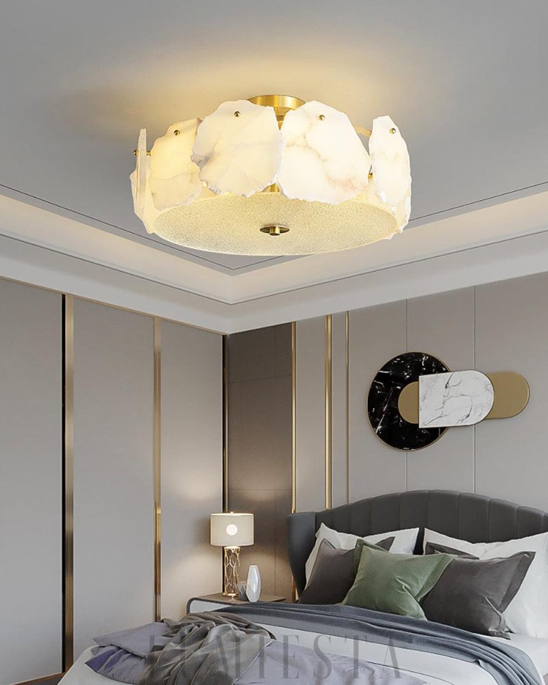 Lampa sufitowa Alabaster Artze Mosiądz w nowoczesnym stylu