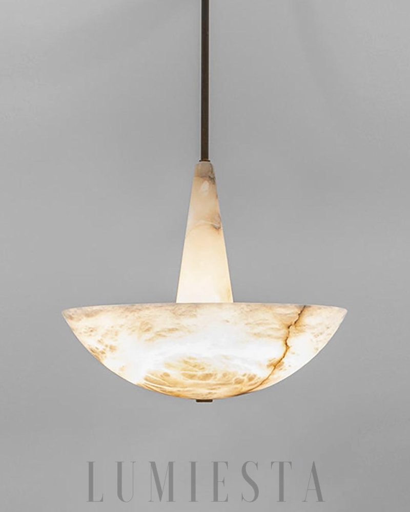 Lampa wisząca Dome Alabaster Domus z naturalnego alabastru