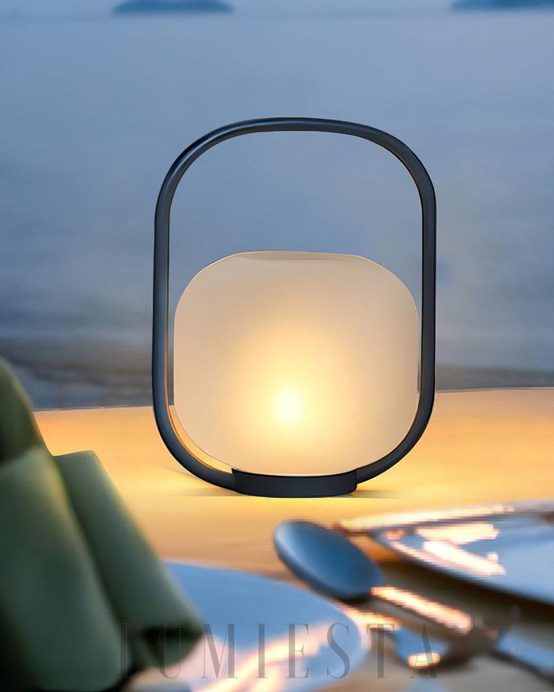 Nowoczesna przenośna lampa stołowa ogrodowa LED 31cm 41cm