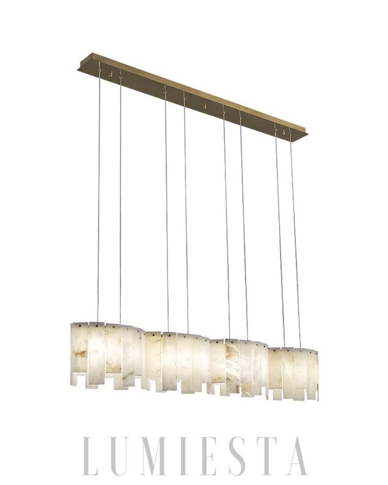 Lampa wisząca Alabaster w nowoczesnym stylu z alabastrowymi panelami