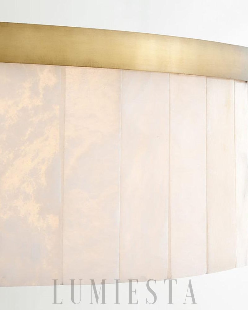 Alabastr - lampa wisząca okrągła w stylu minimalistycznym