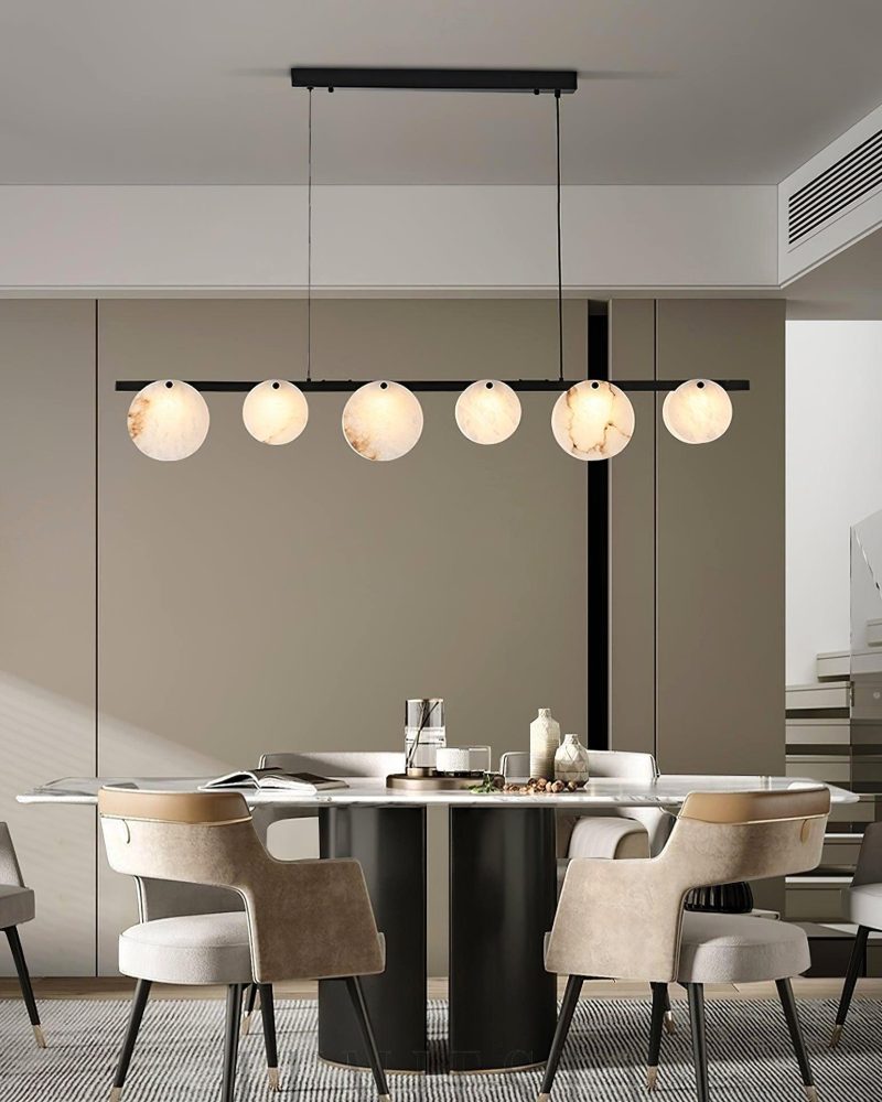 Lampa wisząca Alabaster Trinidad 5 głów w stylu nowoczesnym