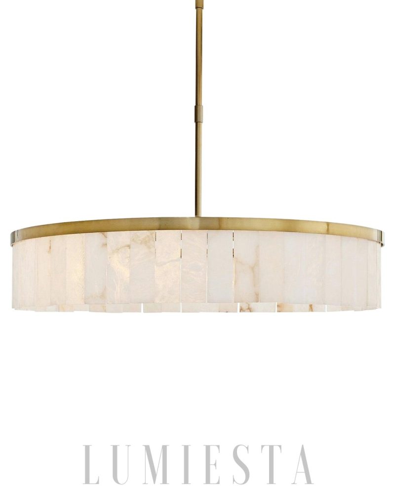 Alabastr - lampa wisząca okrągła w stylu minimalistycznym