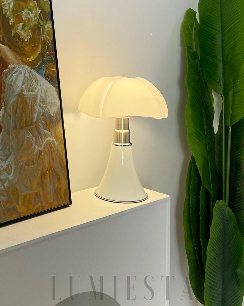 Lampa Stołowa Pipistrello z Akrylu w Kolorze Białym lub Czarnym