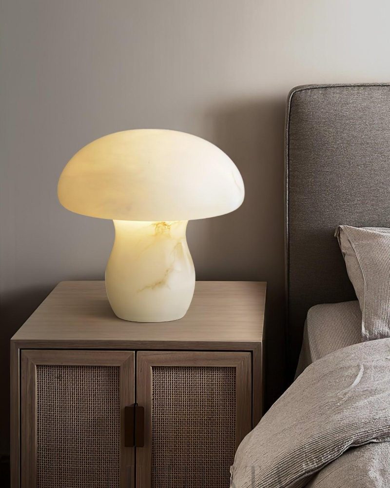 Lampa stołowa Alabaster w nowoczesnym stylu grzyba 30cm