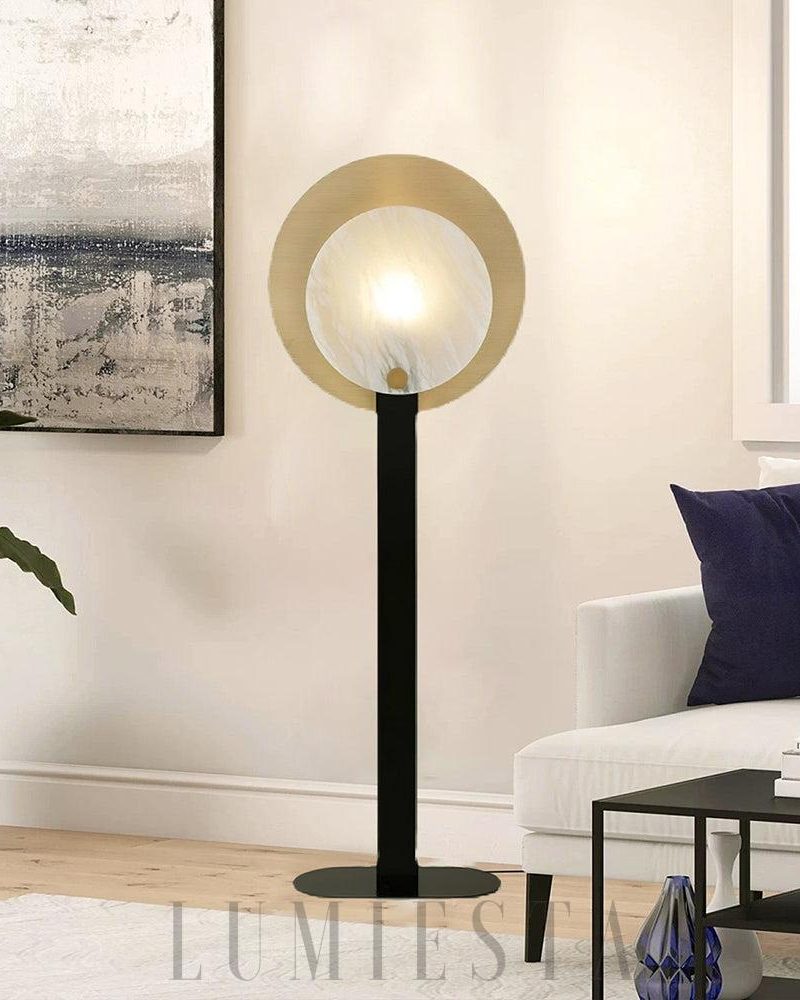 Lampa podłogowa Alabaster Altai w stylu nowoczesnym 50cm 140cm