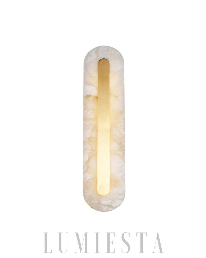 Lampa ścienna Alabaster Oval w stylu minimalistycznym 11cm 14cm