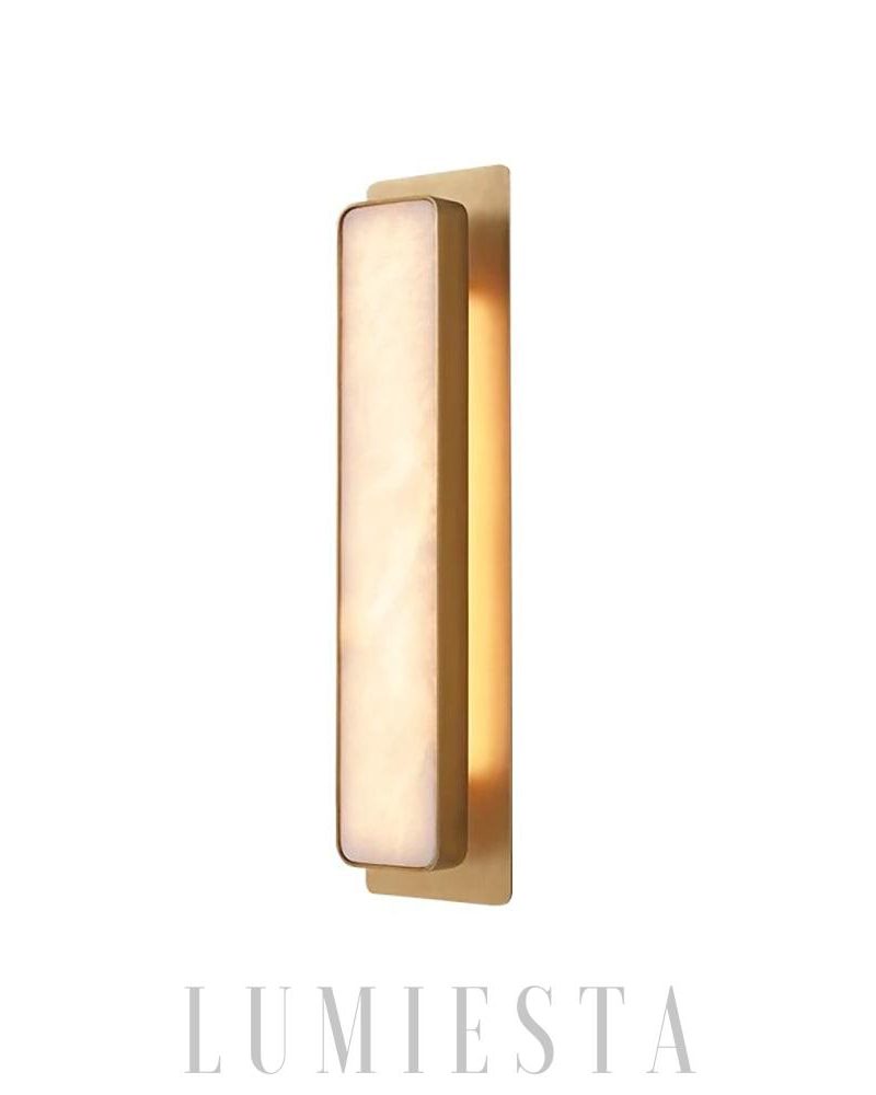 Lampa ścienna Sashya Alabaster w stylu nowoczesnym 51 cm