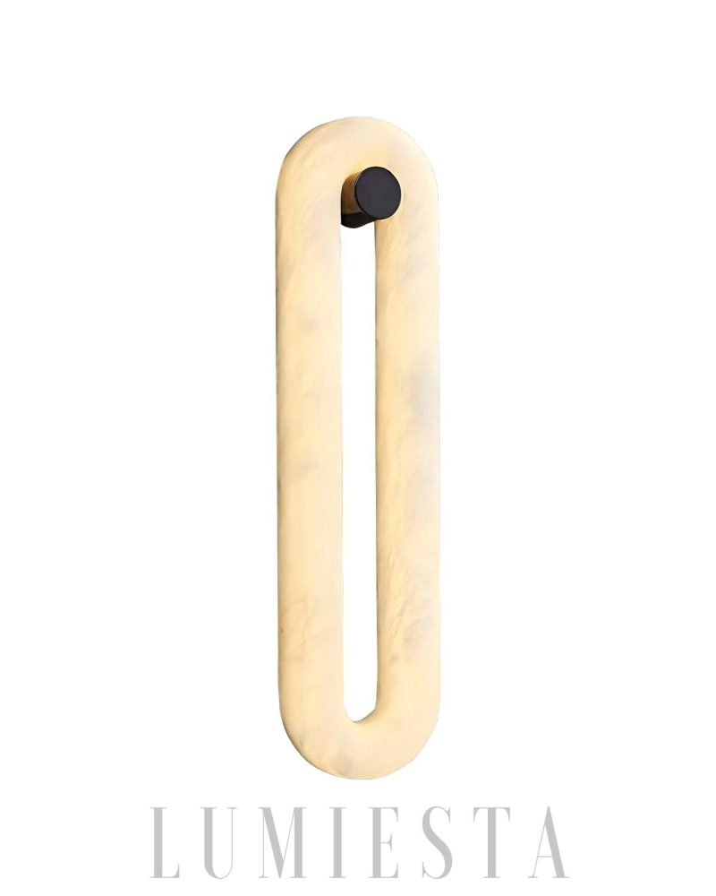 Lampa Ścienna Alabaster Fader Eliptyczna Czarna i Biała