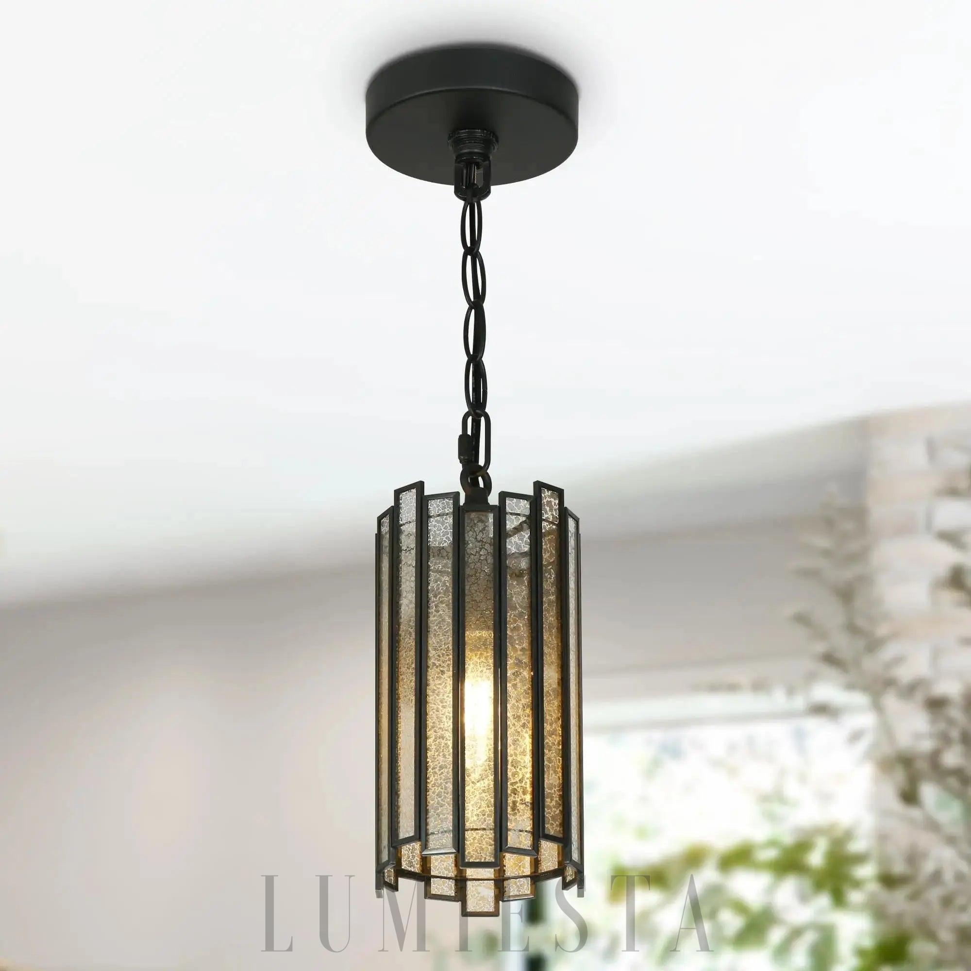 Nowoczesna czarna lampa wisząca ze szkła 11.5 cm