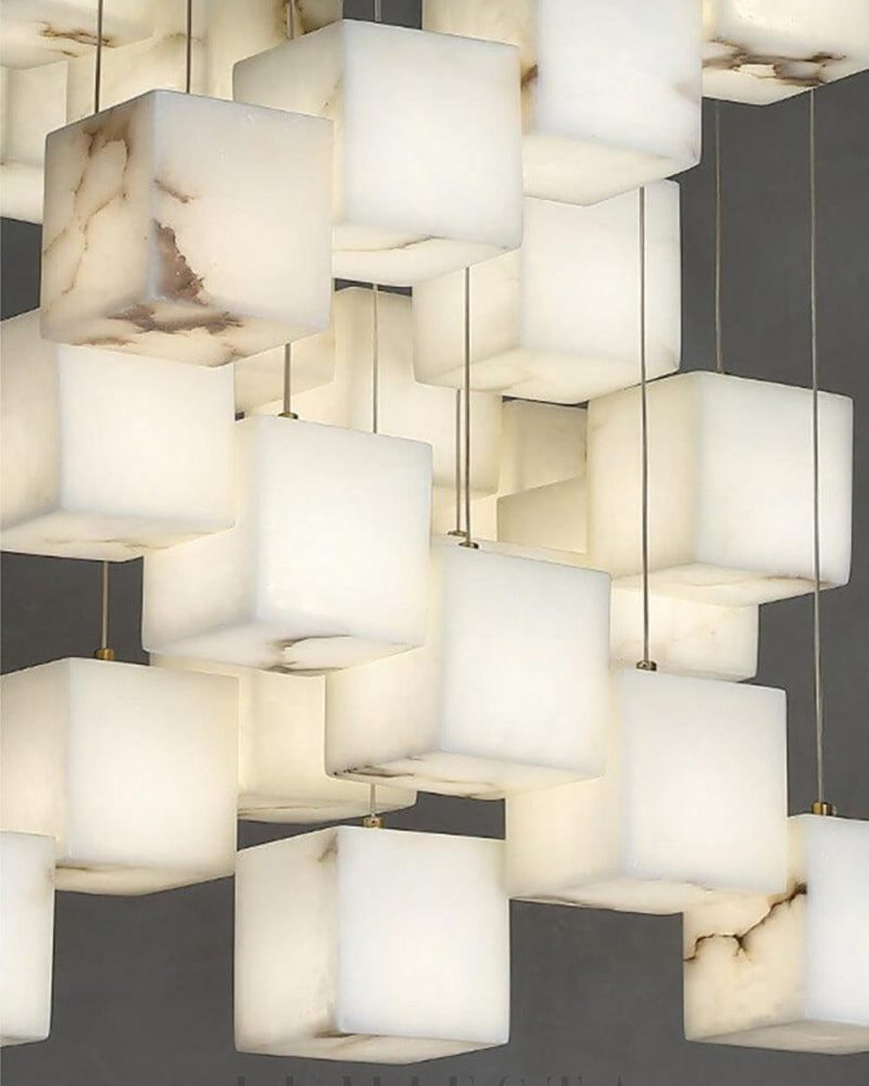 Unike - lampa wisząca w stylu nowoczesnym z alabastru