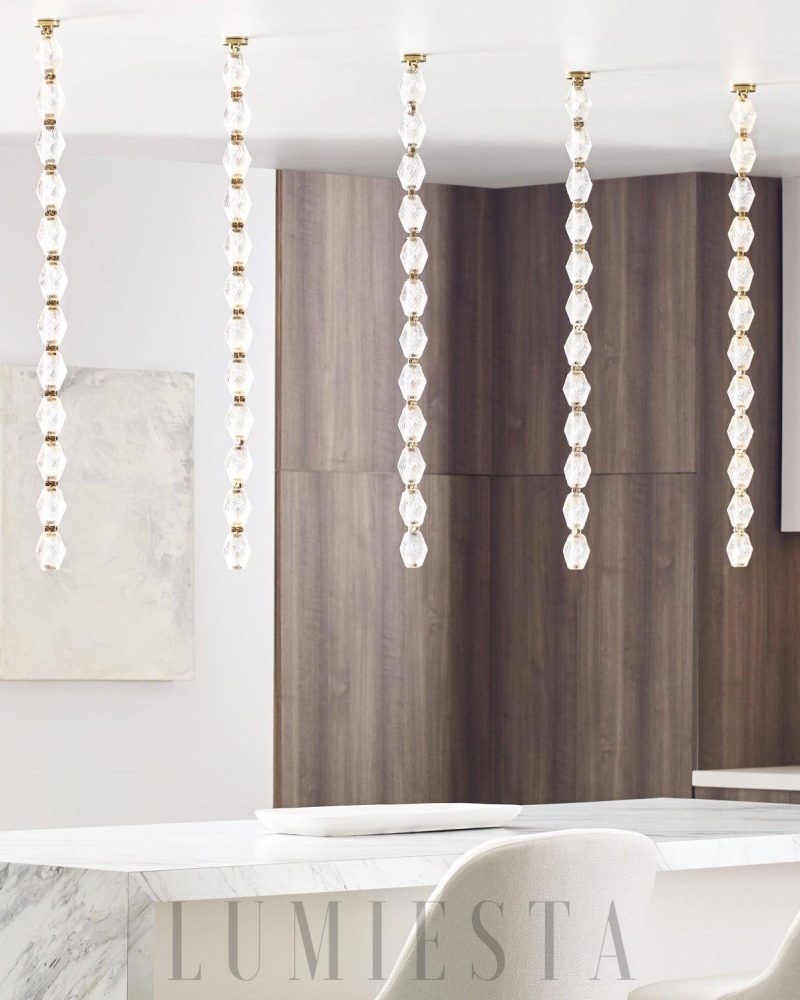 Lampa wisząca Collier Sean Lavin z kryształowymi kulami 8 16 24 28 Balls