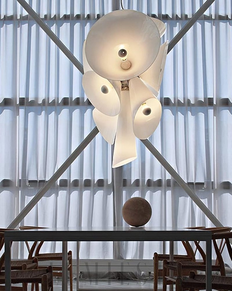 Lampa wisząca Nebula o białym kolorze średnica 70 cm