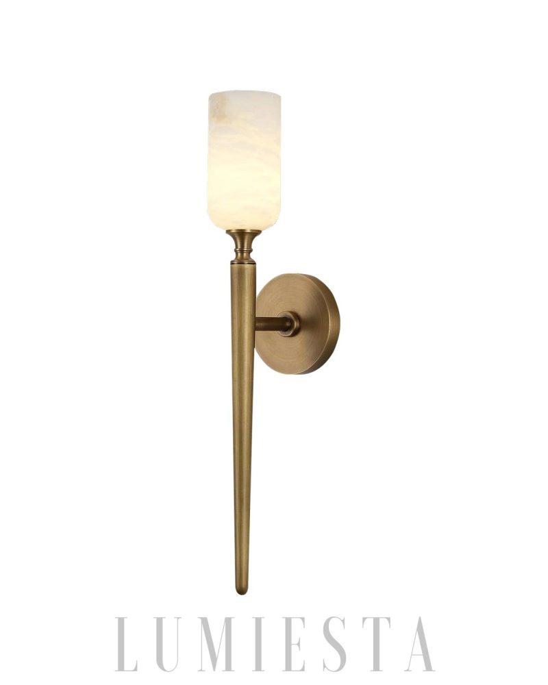 Luksowna lampa ścienna z alabastru w stylu nowoczesnym