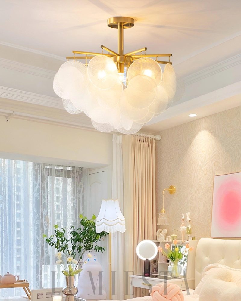 Lampa wisząca Nimbus w stylu luksusowym z mosiądzu i szkła