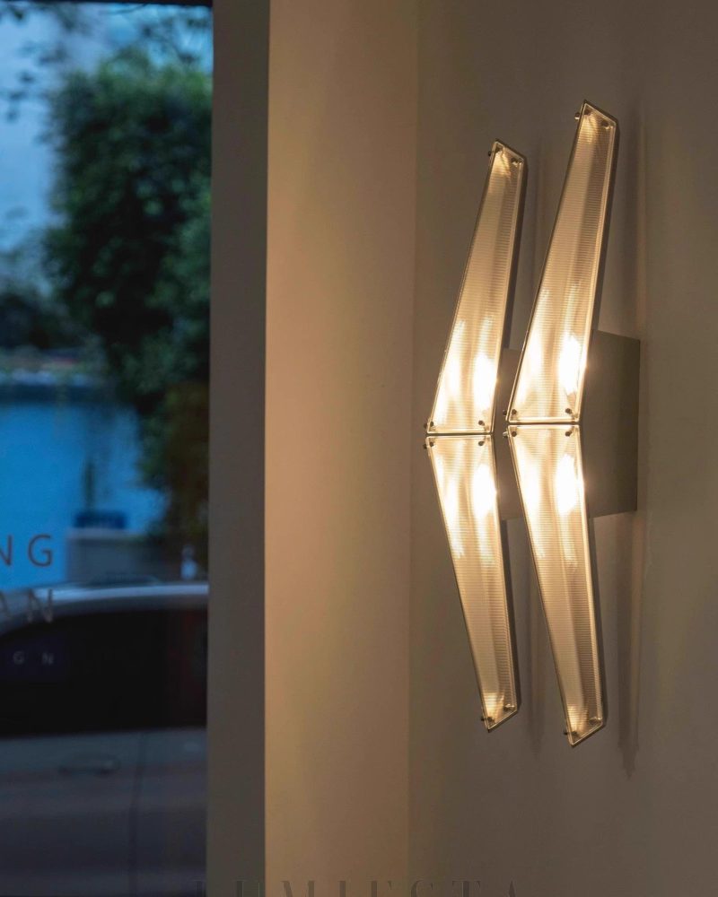 Lampa ścienna Fragment 09 chrom przezroczysta styl nowoczesny 80cm