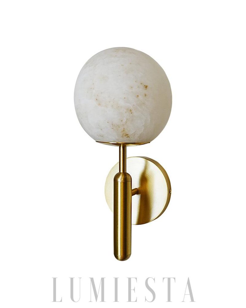 Lampa ścienna Orbis Alabaster złota elegancja 15cm x 35cm